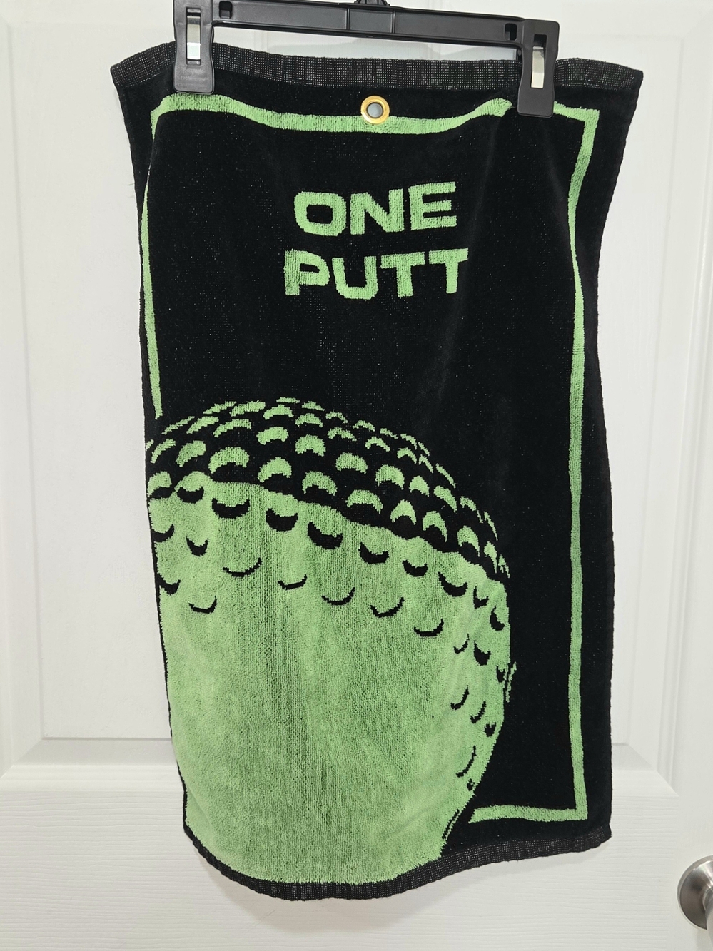 Devant Sport Towel Jacquard ONE PUTT Woven Golf Towel w/ Grommet 24"×15" SEE PIC